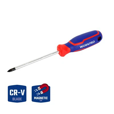WORKPRO CR-V POZI ODVIJAČ S RUČKOM U TRO-BOJI, PZ0X75MM